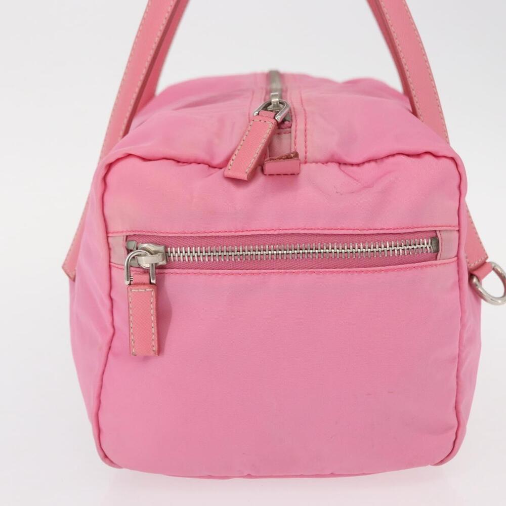 PRADA Hand Bag Nylon Pink Silver Auth 154369 - Picture 5 of 16